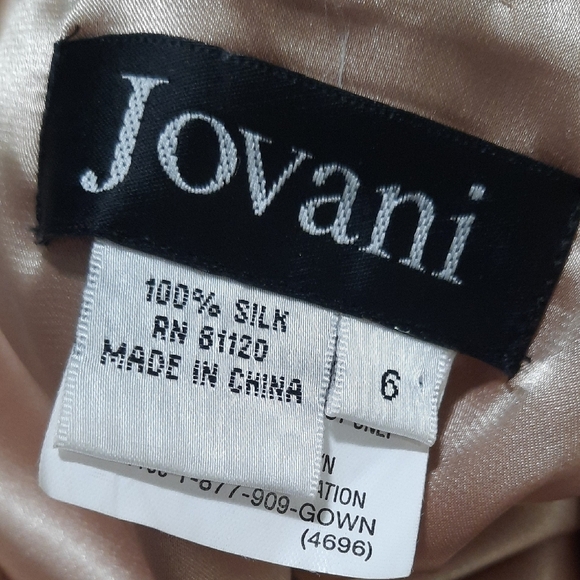 Jovani Floral Lace Chemise in Cream and White - Picture 12 of 12